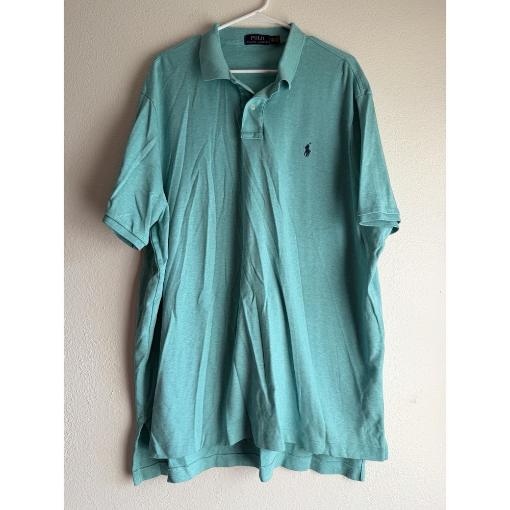 Polo Ralph Lauren Polo Shirt Green Mens XXL 100% Cotton Classic Fit‎